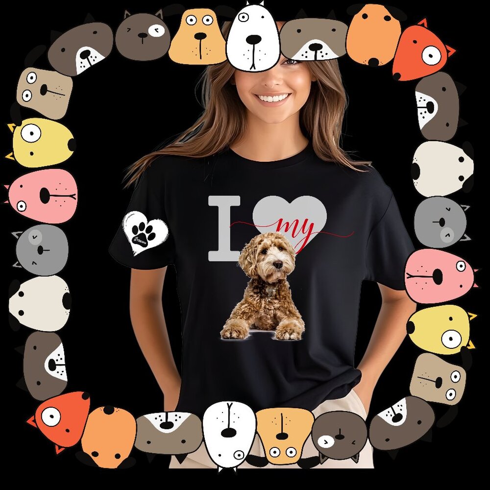 I love my Godlendoodle T-shirt perfect birthday  Day Gift Custom Pet Nam…